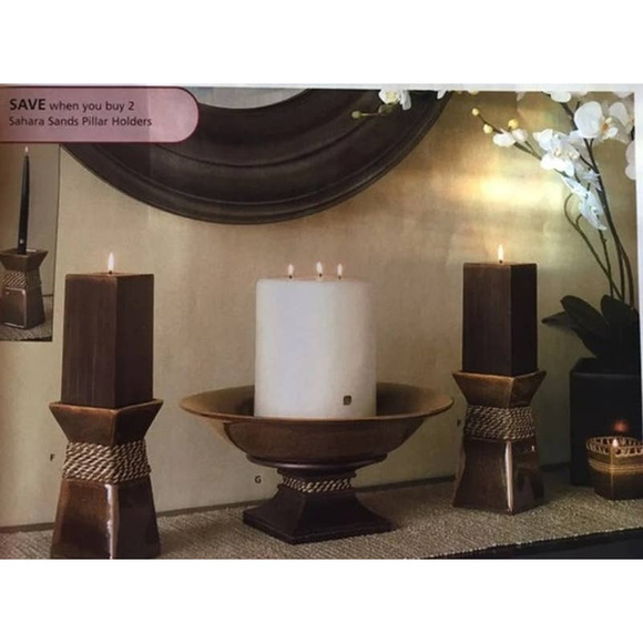 PartyLite‎ Sahara Sands Centerpiece Pedestal Bowl P9702 13\